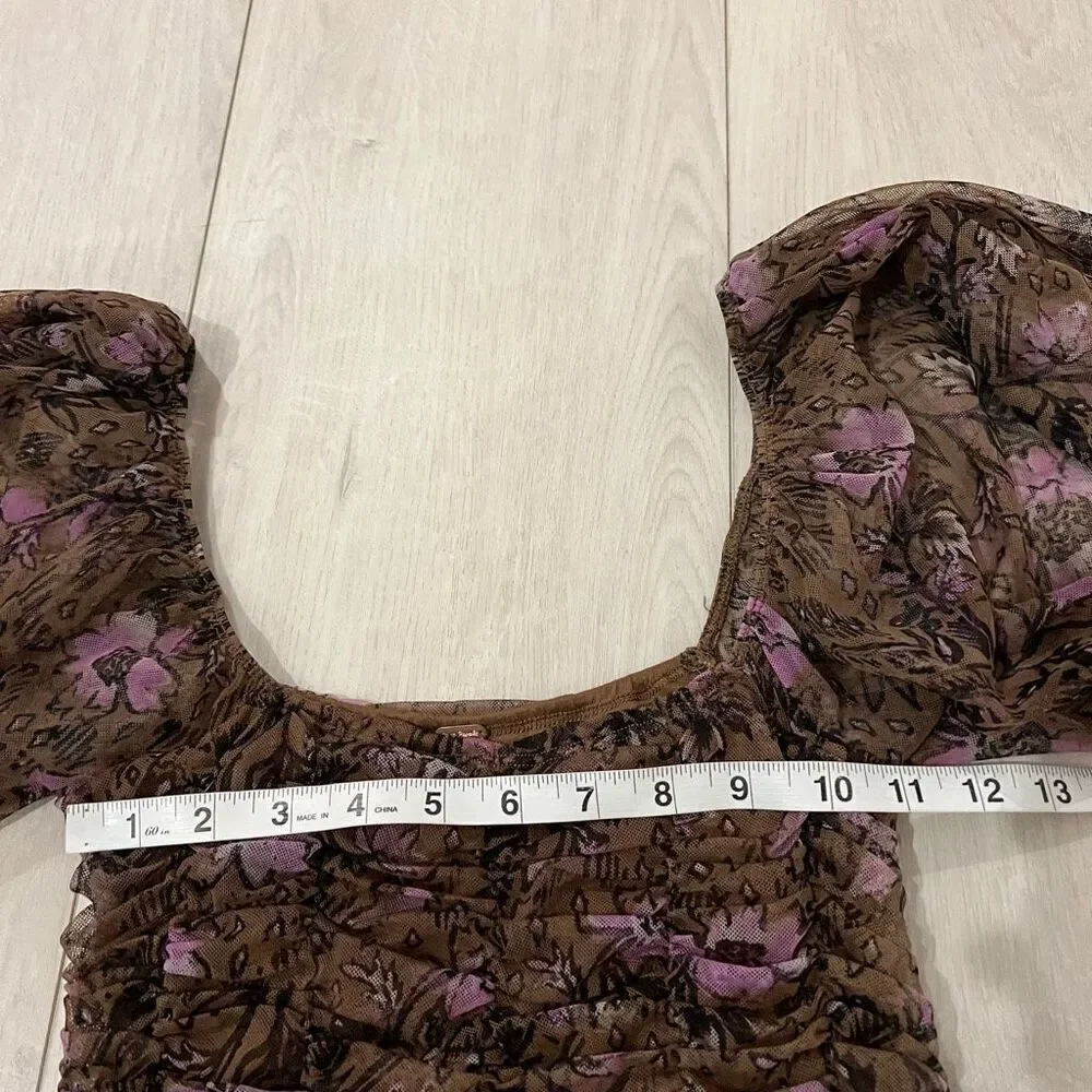 FREE PEOPLE Lilia Crop Top In Olive Combo size s